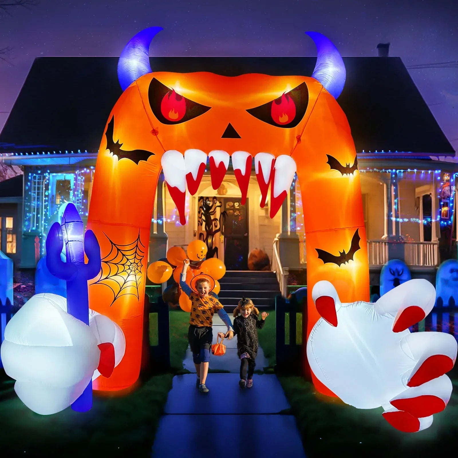 Halloween Inflatable Arch with LED Lights-1
