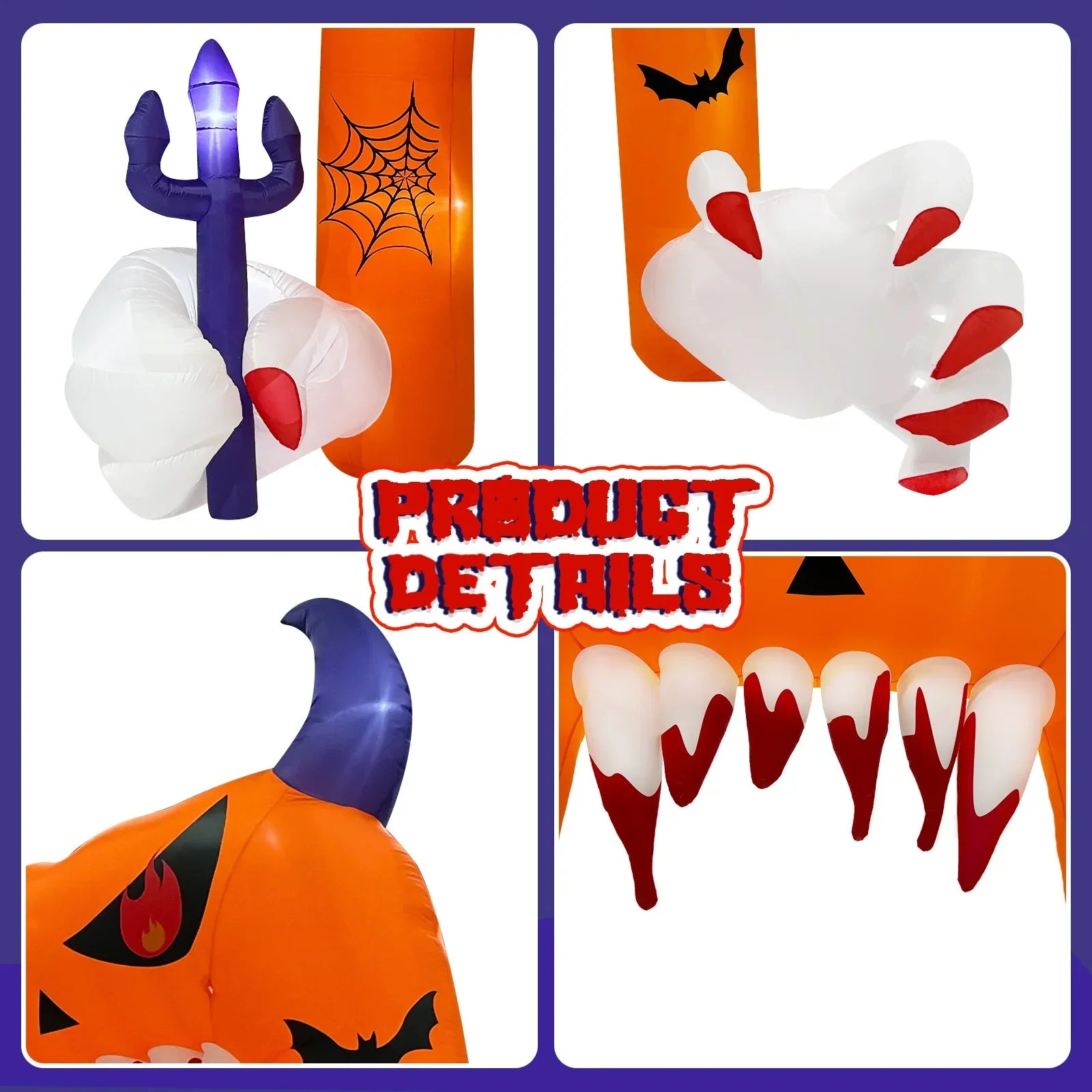 Halloween Inflatable Arch with LED Lights-3