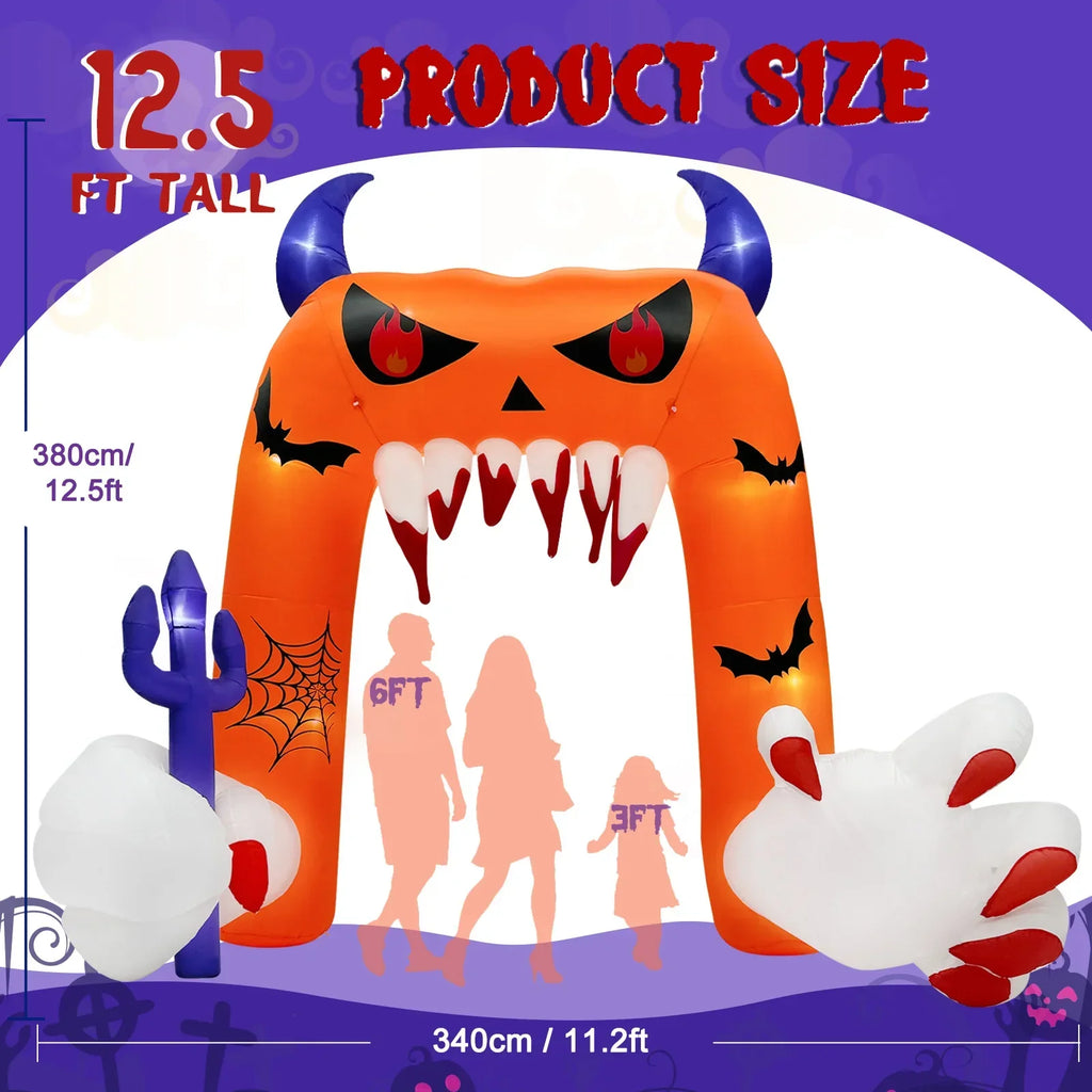 Halloween Inflatable Arch with LED Lights-2