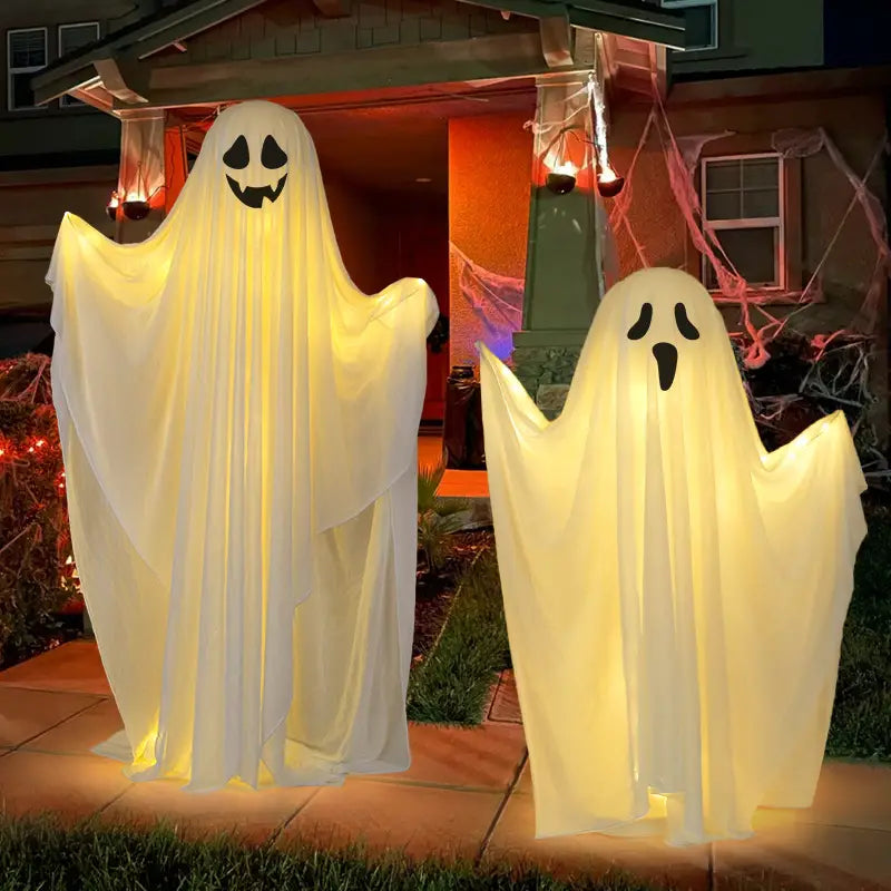 NNETM Ghoulish Glow: Battery-Operated Halloween Ghost Decor-3