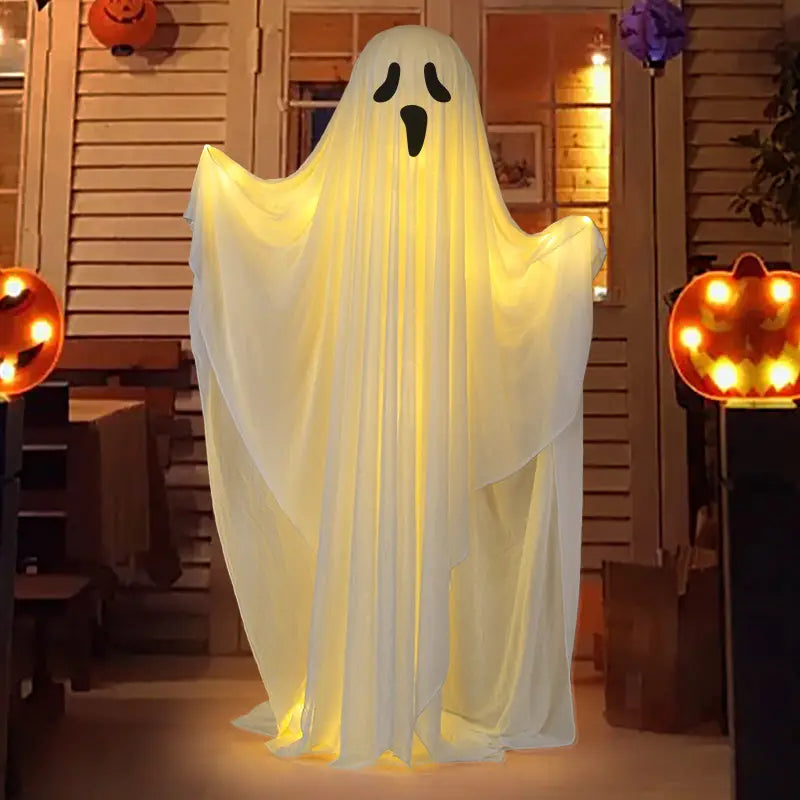 NNETM Ghoulish Glow: Battery-Operated Halloween Ghost Decor-1