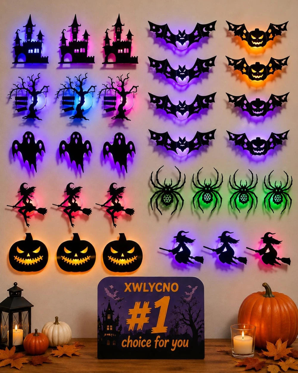 Halloween LED Wall Decor Lights (24 pcs)