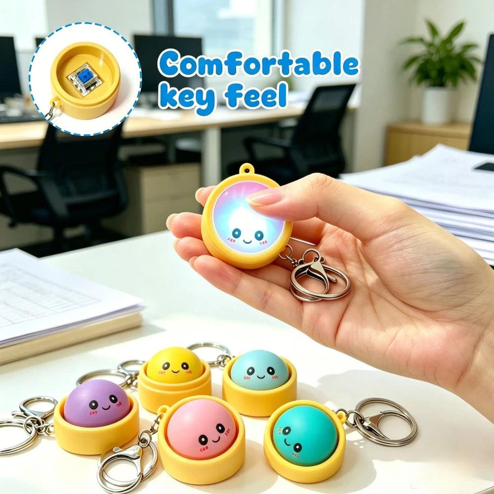 Light Up Dumpling Fidget Keychain