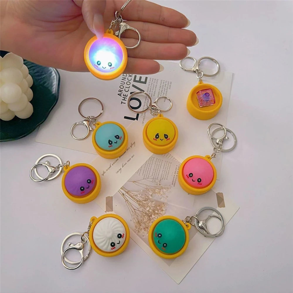 Light Up Dumpling Fidget Keychain