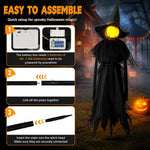 Set of Three Life Size Lighted Witch Lawn Decorations