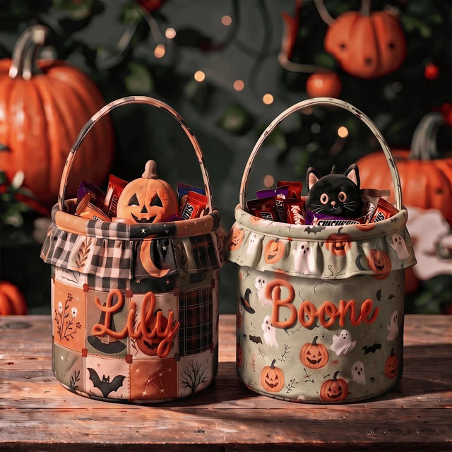 Personalized Retro Halloween Candy Bag