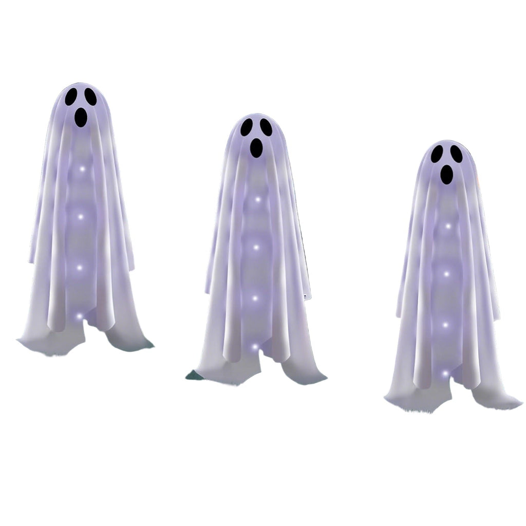 Halloween Garden Lights Solar Ghost LED Decor Set-0