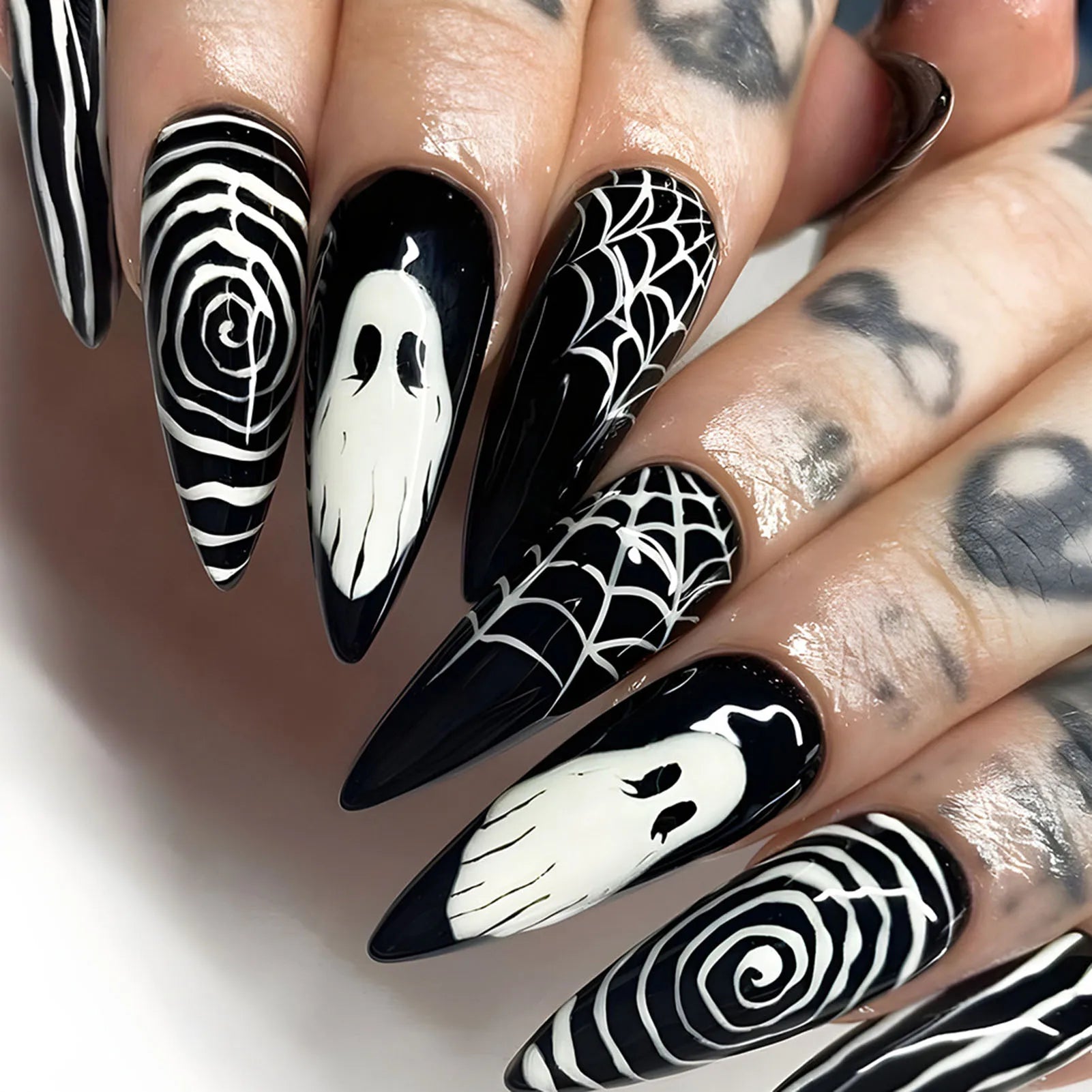 Almond Halloween Press-On Nails-5