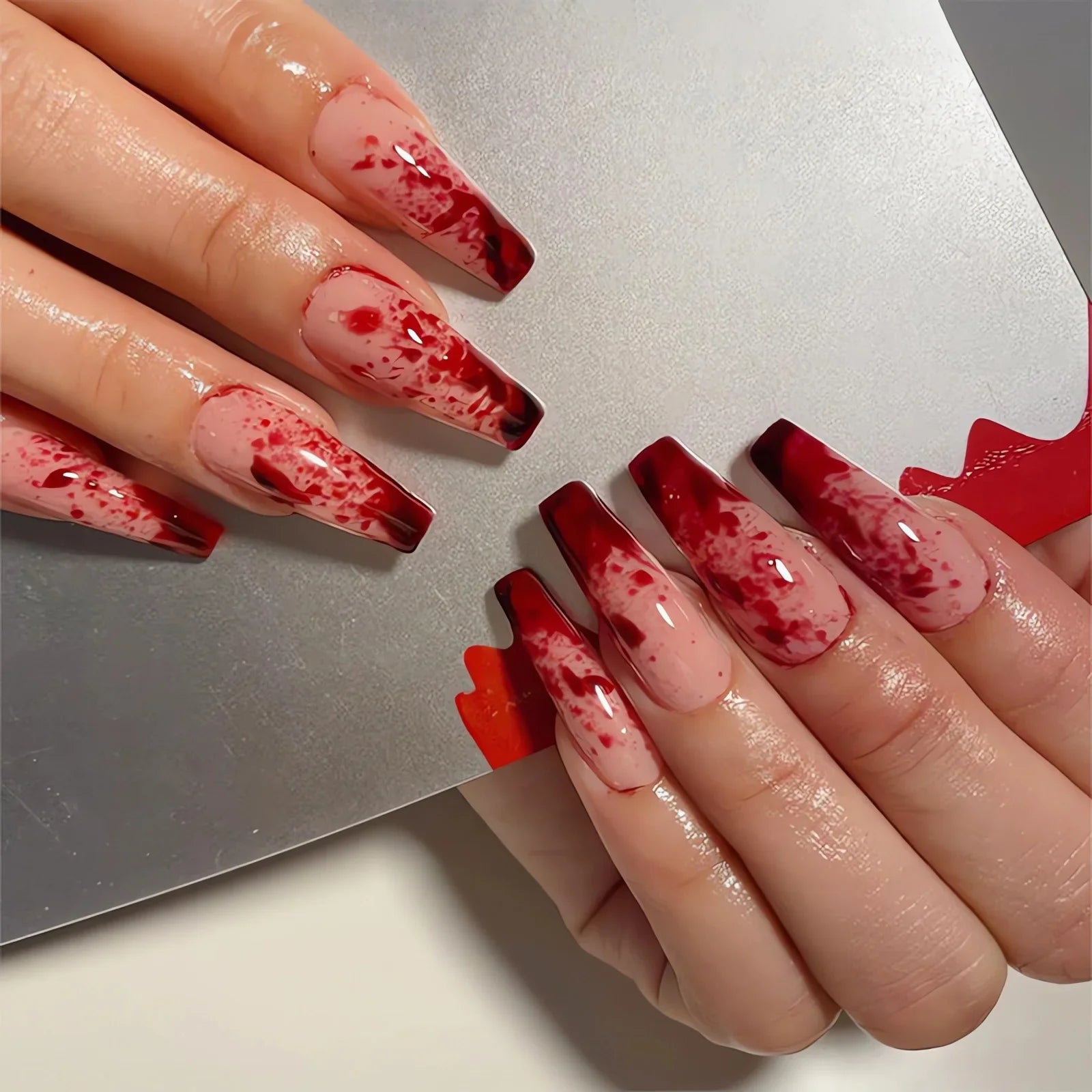Chic Almond Halloween Press-On Nails-10