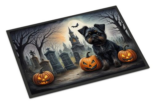 Affenpinscher Spooky Halloween Doormat-0