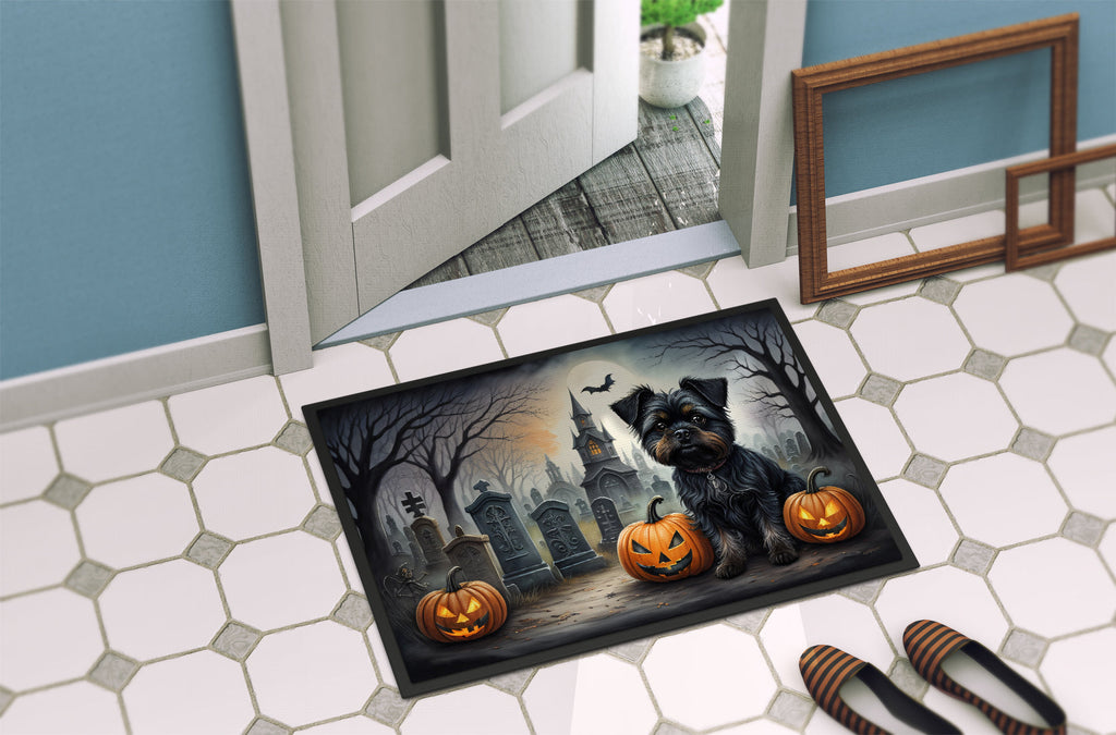 Affenpinscher Spooky Halloween Doormat-3