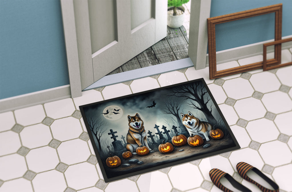 Akita Spooky Halloween Doormat-3
