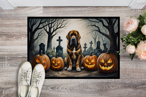 Bloodhound Spooky Halloween Doormat-1