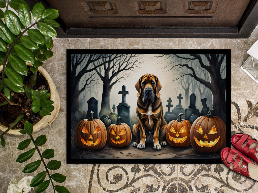 Bloodhound Spooky Halloween Doormat-2