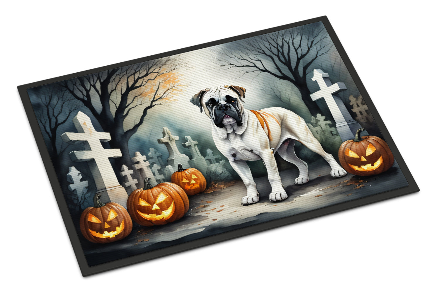 Boxer Spooky Halloween Doormat-0