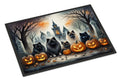 Keeshond Spooky Halloween Doormat-0