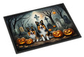 Sheltie Spooky Halloween Doormat-0