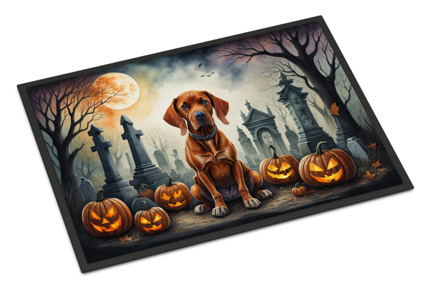 Vizsla Spooky Halloween Doormat-0