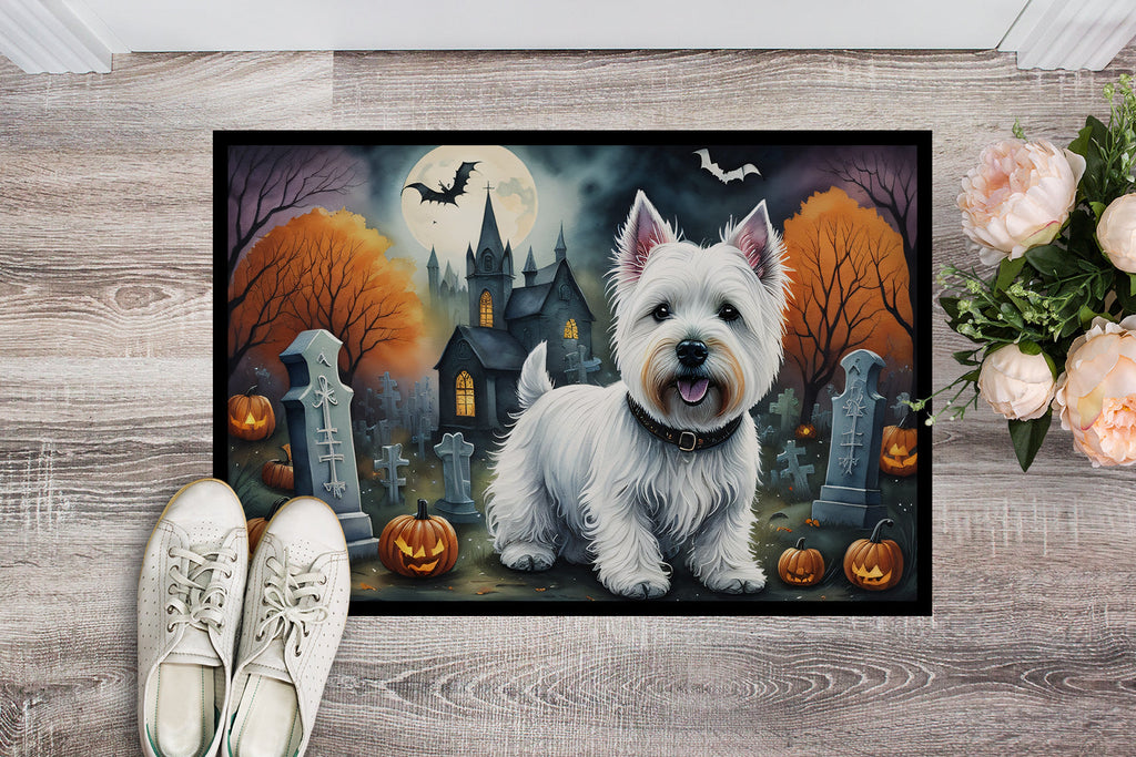 Westie Spooky Halloween Doormat-1