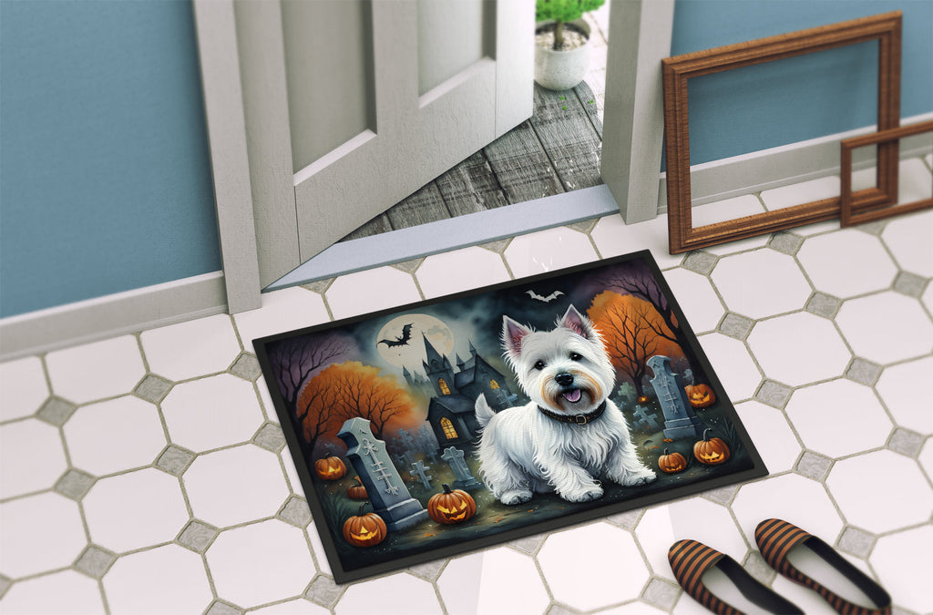 Westie Spooky Halloween Doormat-3