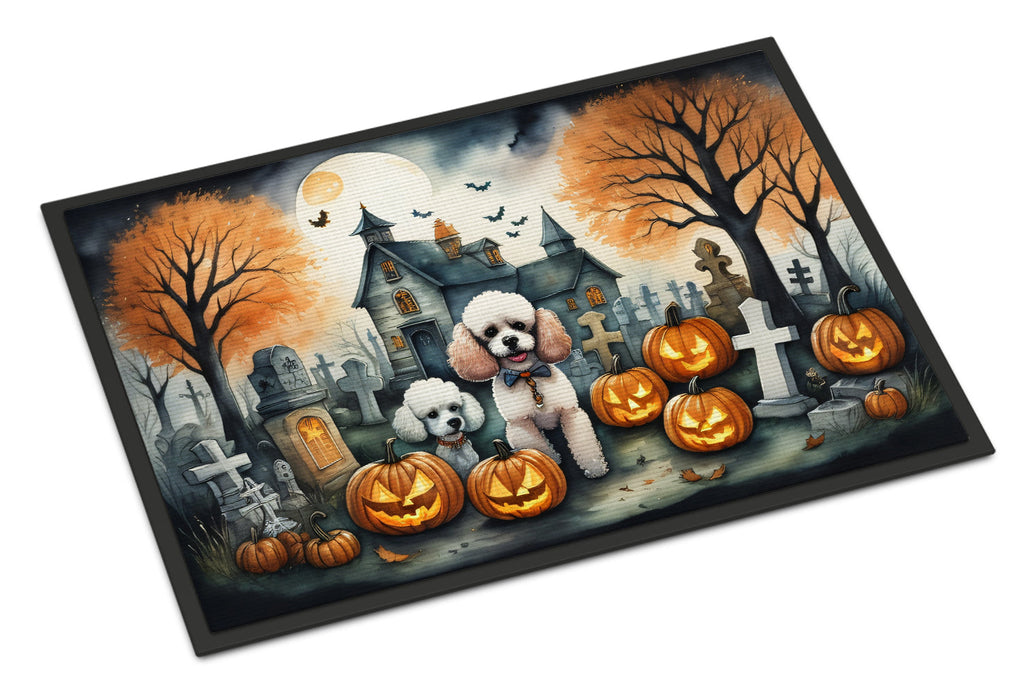 Poodle Spooky Halloween Doormat-0