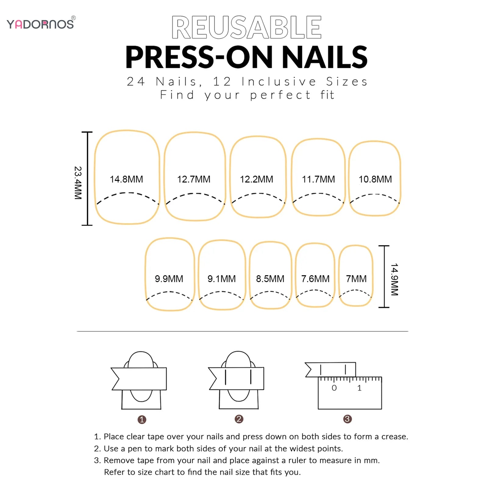 Halloween Ghost & Cat Press-On Nails-4