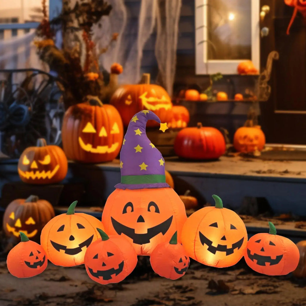 Halloween Inflatable Pumpkin Decoration with LED Lights-2