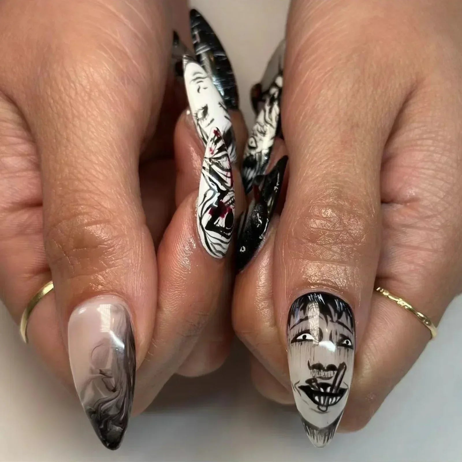 Horror Comic Halloween Press-On Nails-1