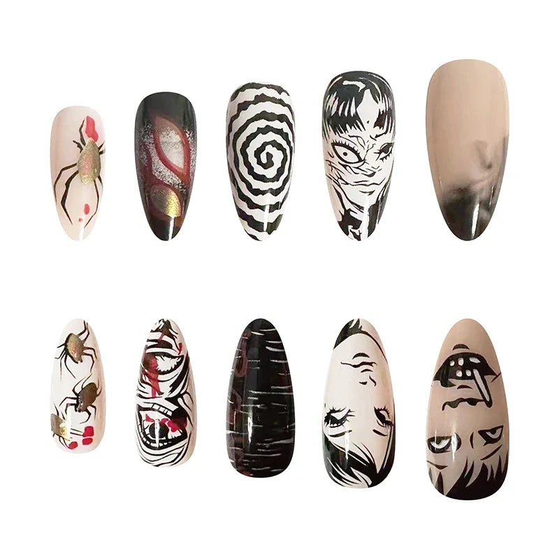 Horror Comic Halloween Press-On Nails-2