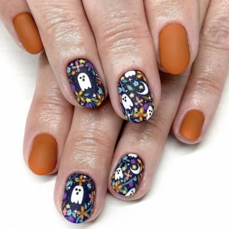 Halloween Pumpkin Press-On Nails-38