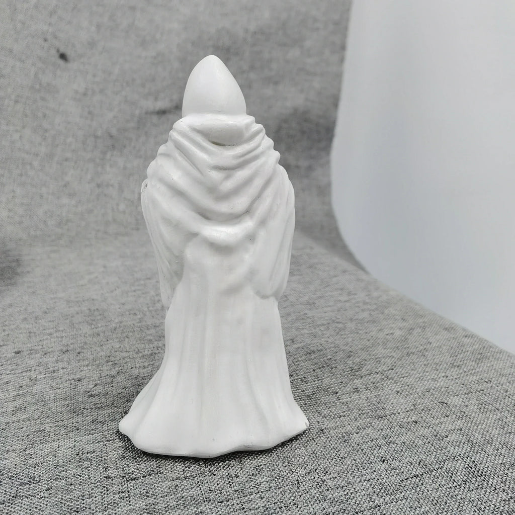 White Skull Statue Halloween Garden Decor Resin-2