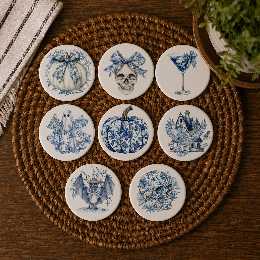 Chinoiserie Halloween Coasters-1