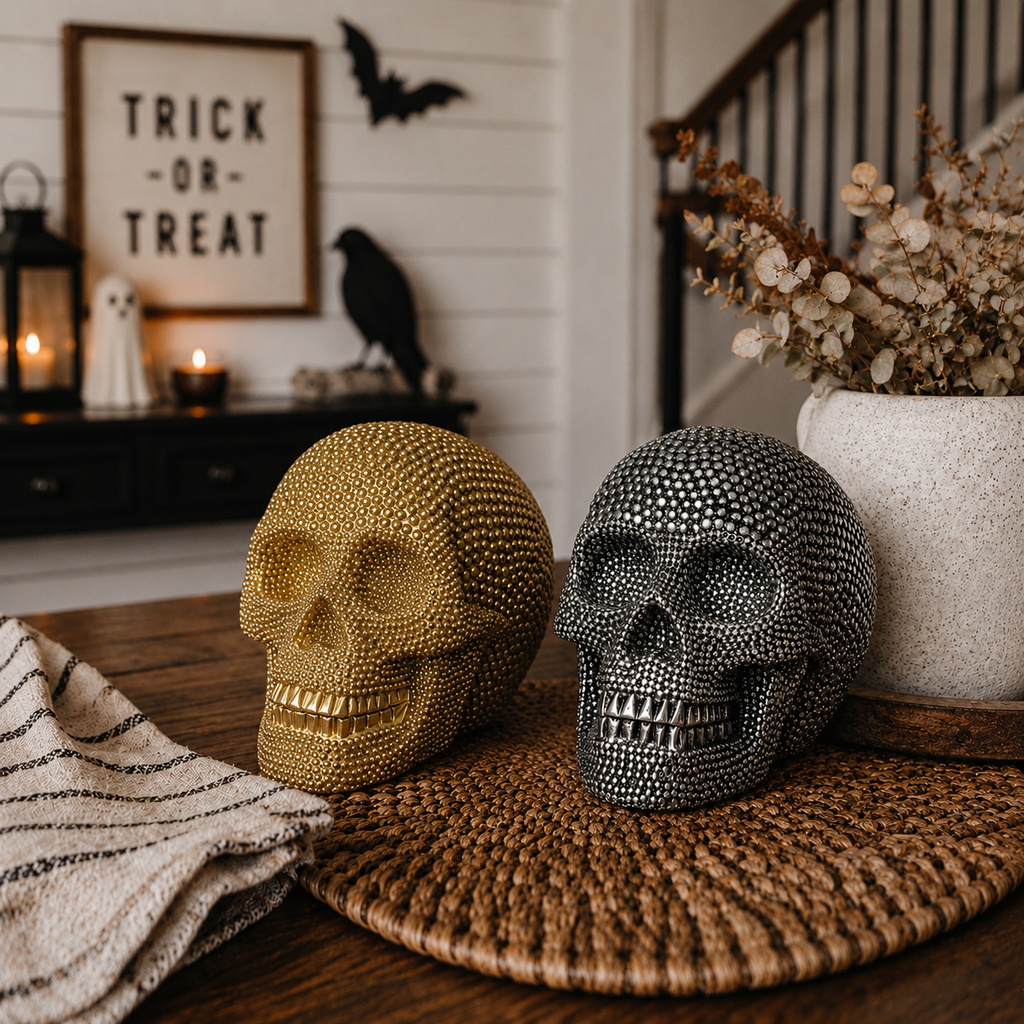 Skull Head Halloween Tabletop Decor