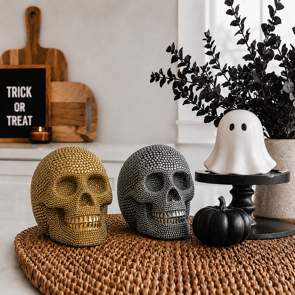 Skull Head Halloween Tabletop Decor