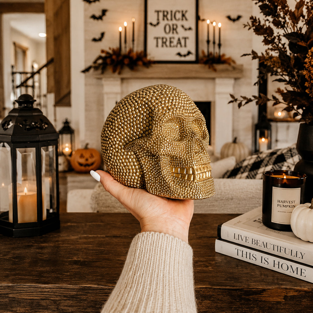 Skull Head Halloween Tabletop Decor