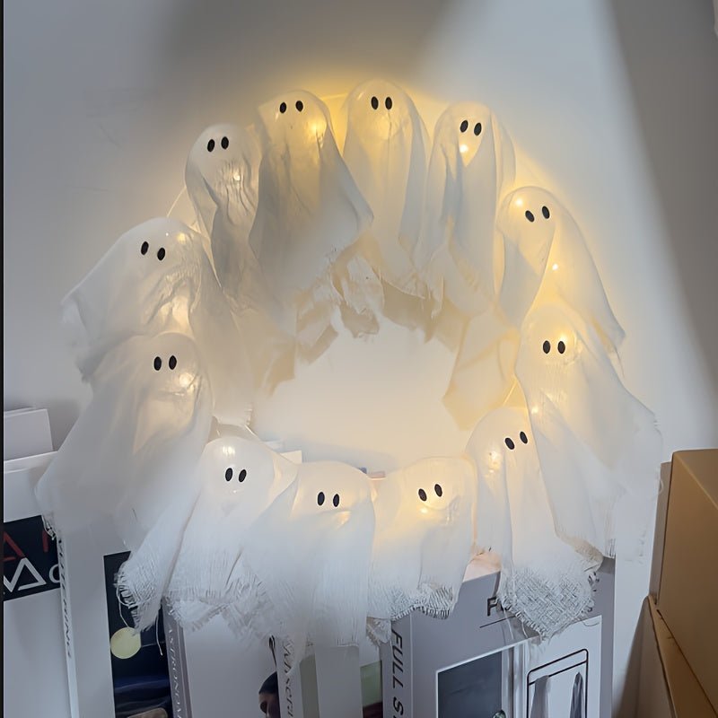 Halloween Glowing Wreath with 8 LED Lights-3