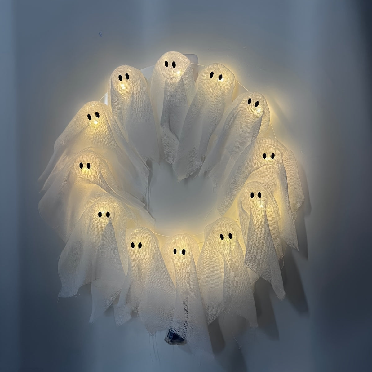Halloween Glowing Wreath with 8 LED Lights-4
