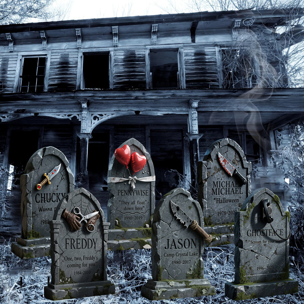 NNETM Halloween Tombstone Yard Signs Decor (6pcs)-1
