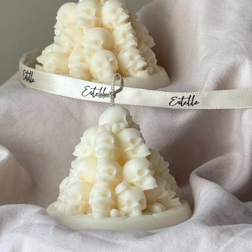 Handmade Skull Mountain Candle: Spooky Halloween Decor, Soy Wax-1