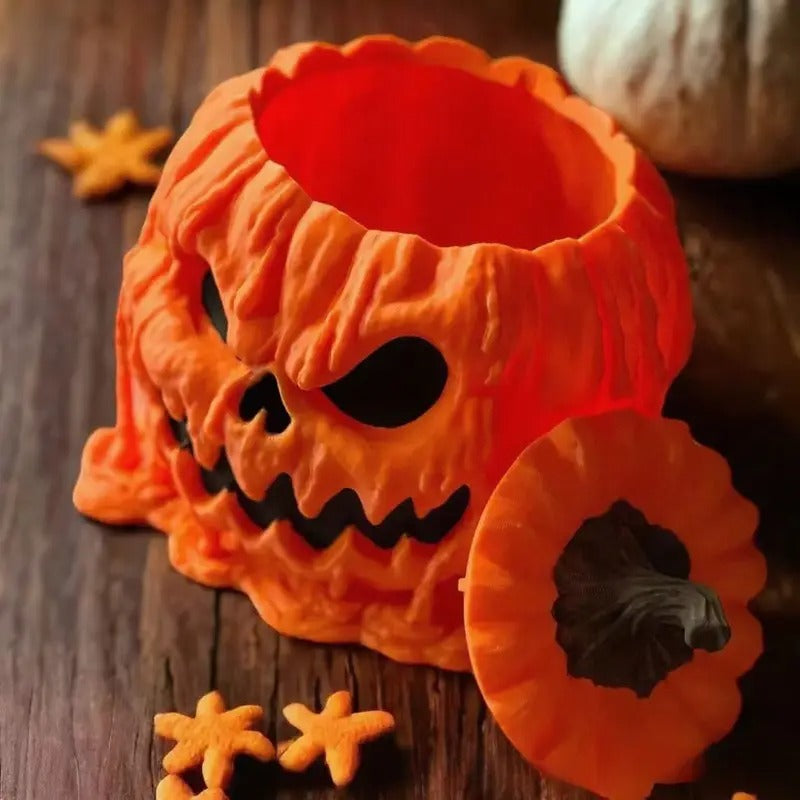 Halloween Pumpkin Candy Bowl Resin Decor-3