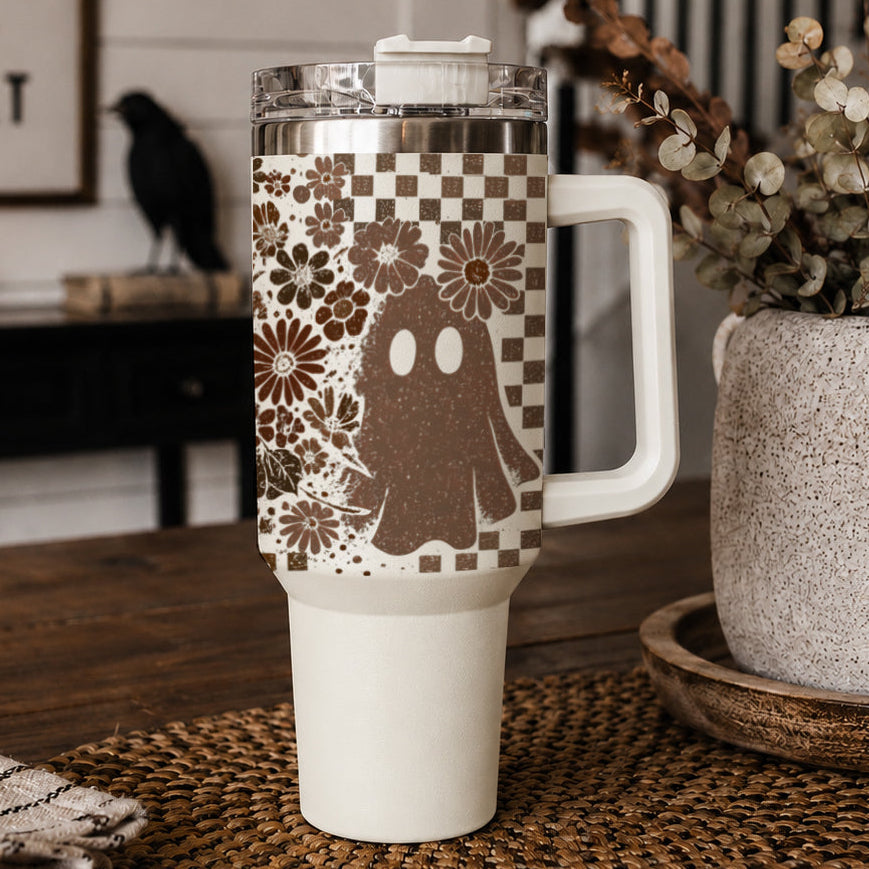 Retro Ghost + Skull 40oz-1