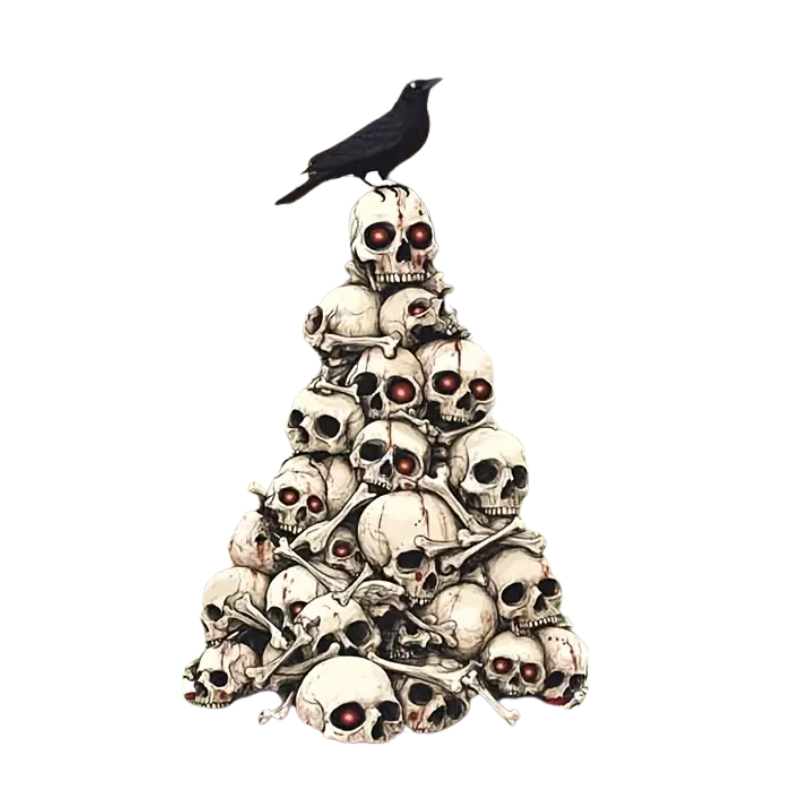 Halloween Skull Pile Yard Stake Outdoor Decor-0
