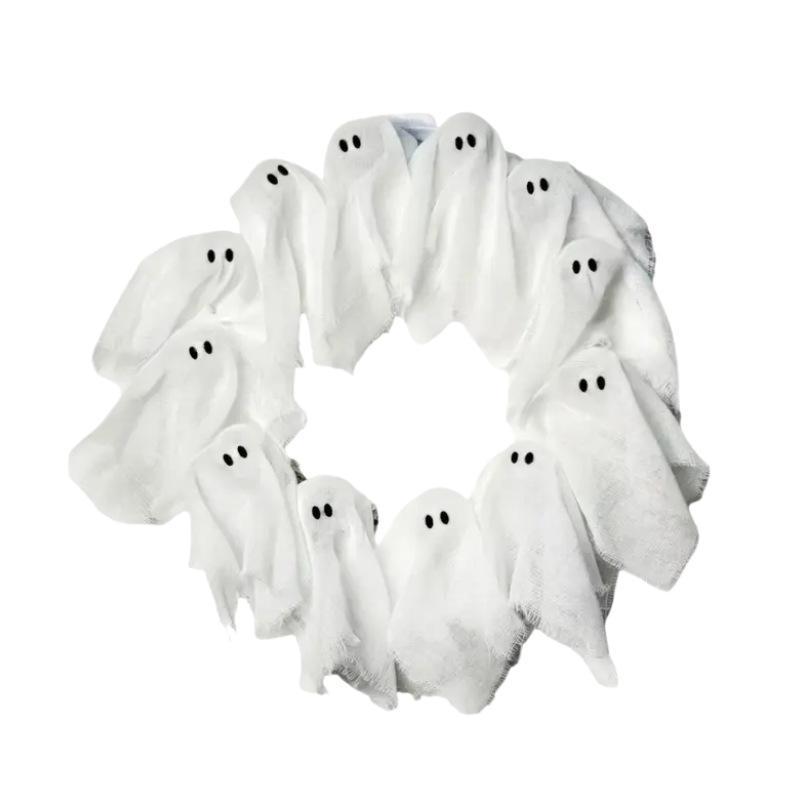 Halloween Glowing Wreath with 8 LED Lights-0
