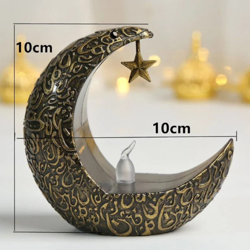 Middle Eastern Star & Moon Candle Holder-4