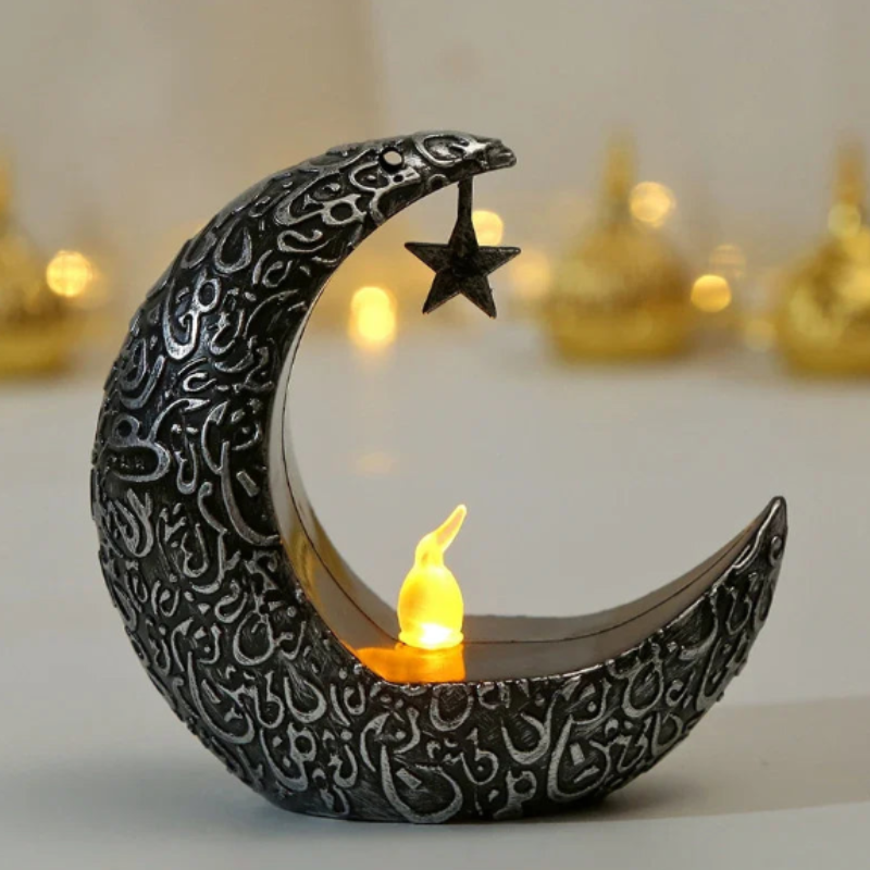 Middle Eastern Star & Moon Candle Holder-2